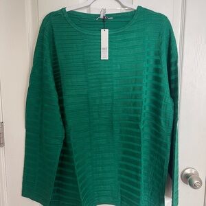 Chico's Green Sweater Cardigan